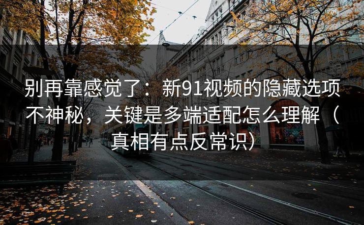 别再靠感觉了:新91视频的隐藏选项不神秘,关键是多端适配怎么理解(真相有点反常识) 别再靠感觉了:新91视频的隐藏选项不神秘,关键是多端适配怎么理解(真相有点反常识)